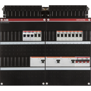 ABB Groepenkast met 10 groepen en krachtgroep, 3 fase - HE-H44-44.44-0.73.7K3.74T