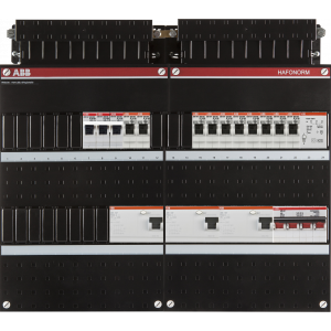 ABB Groepenkast met 11 groepen en beltrafo, 3 fase - HE-H44-44+44-0.72K+74.74T