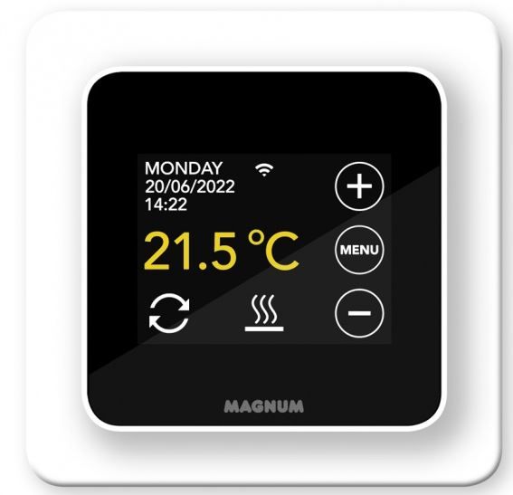 Streng wenkbrauw Artistiek Magnum vloerverwarming thermostaat Wifi incl. vloersensor - Elektro Oké