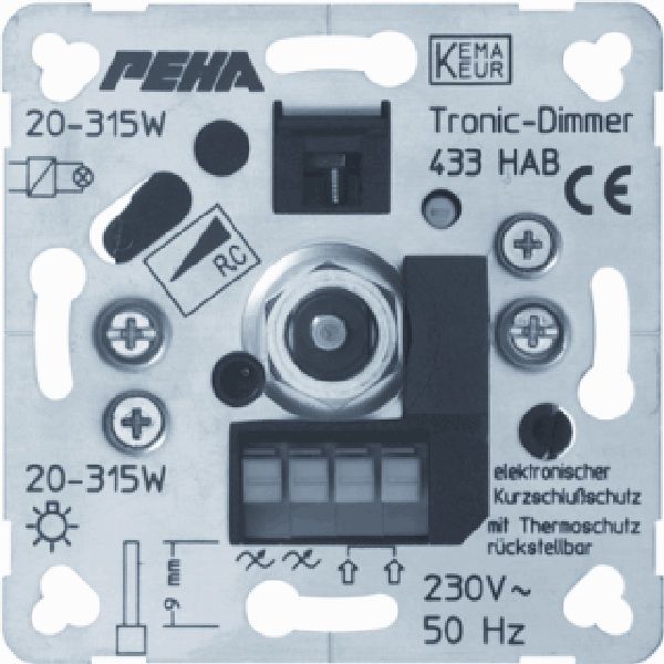 los van Productief Beschrijvend Peha dimmer 20 tot 360 watt met draaiknop bediening - Elektro Oké